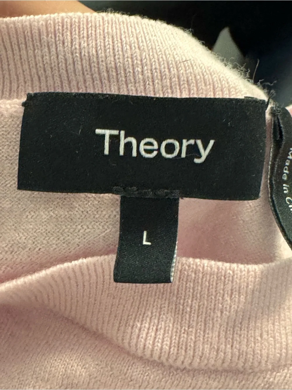 Theory Wool Sweater Women's Large Pink Quiet Luxury Old Money Transitional Soft